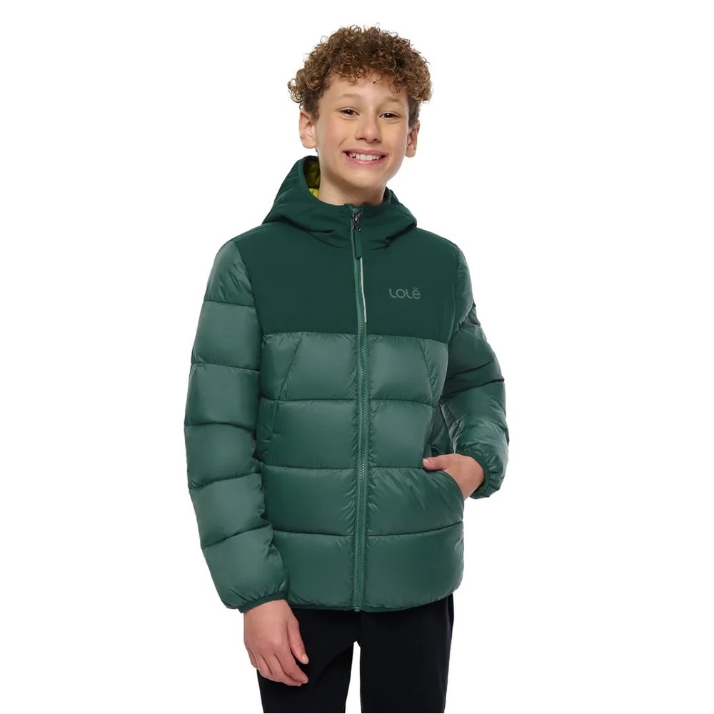 Kids Hooded Puffer Jacket - Dark Green